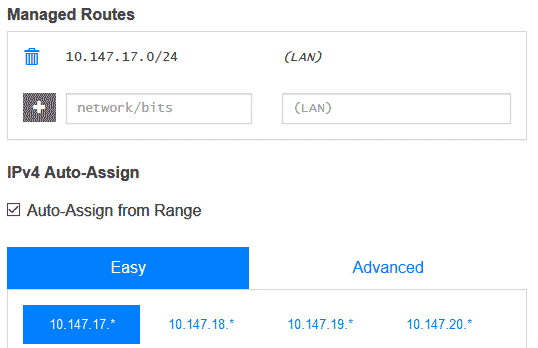 Automatically Added Routing Settings