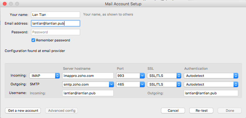 Thunderbird Adding Account