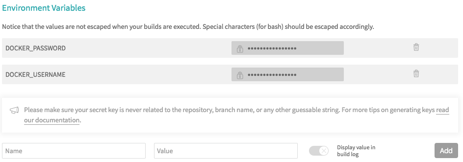 Adding username/password